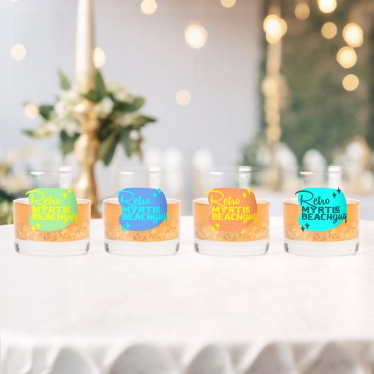 Retro Myrtle Beach Guy variëteit Whisky Glas (Insitu (Huwelijk))