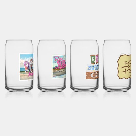 Retro Myrtle Beach Guy Variety Blikvorm Glas (Rechts)