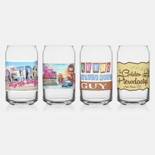 Retro Myrtle Beach Guy Variety Blikvorm Glas (Voorkant)
