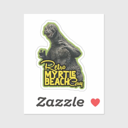 Retro Myrtle Beach Monster Sticker (Vel)