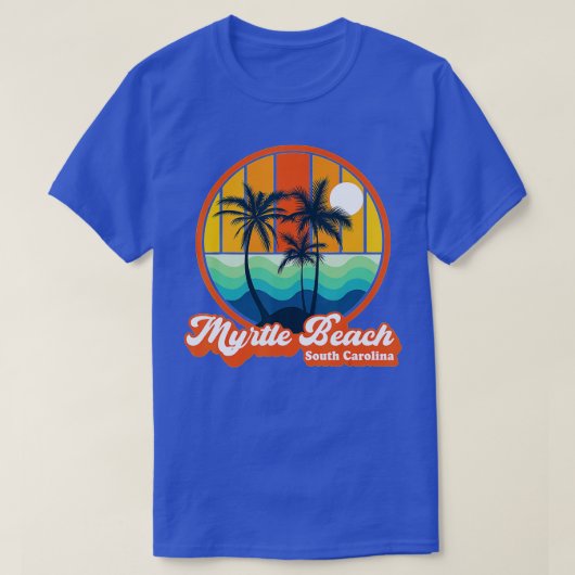 Retro Myrtle Beach South Carolina Summer 90s Beach T-shirt (Design voorkant)