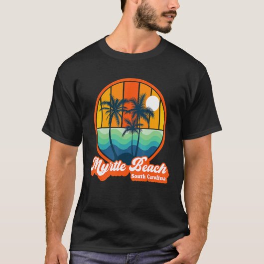 Retro Myrtle Beach South Carolina Summer Family Va T-shirt (Voorkant)