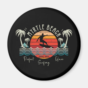 Retro Myrtle Beach Surfen Magneet