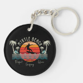 Retro Myrtle Beach Surfen Sleutelhanger (Achterkant)