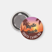 Retro Myrtle Beach Vibes:  jaren 80 Souvenir Magneet (Voorkant / Achterkant)