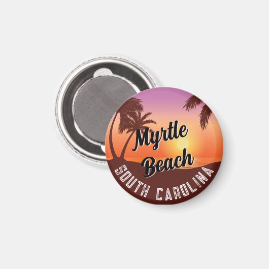 Retro Myrtle Beach Vibes:  jaren 80 Souvenir Magneet (Voorkant / Achterkant)