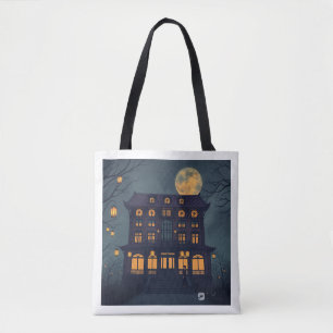 Retro Mysterieus spookachtig Koreaans hotel Tote Bag