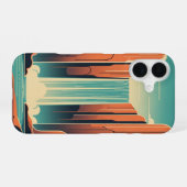Retro Mysterieuze Waterval iPhone 16 Hoesje (Achterkant horizontaal)