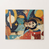Retro Mystical Celestial Star Goddess Legpuzzel (Horizontaal)
