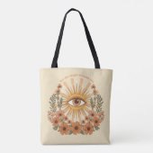 Retro mystiek oog tote bag (Achterkant)