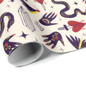 retro-mystiek patroon cadeaupapier (Rol Hoek)