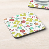 Retro Naaien met Onderzetters van met kurk gelijkg (Linkerzijde)