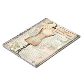 Retro Naaijournaal Tailor's Dummy Notitieboek (Linkerzijde)