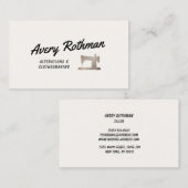 Retro naaimachine Tailor of Seamstress Contactkaartje (Voorkant / Achterkant)