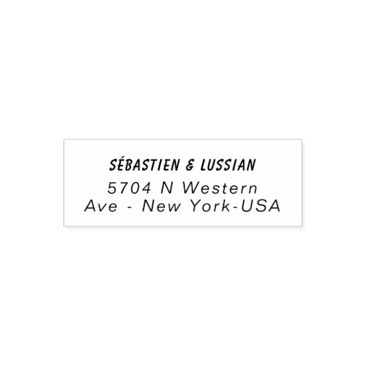 Retro Naam & Adres bruiloft Zelfinktende Stempel (Design)