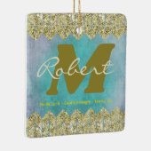 Retro naam betekent Ornament, aangepaste aandenken Keramisch Ornament (Rechts)