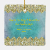 Retro naam betekent Ornament, aangepaste aandenken Keramisch Ornament (Achterkant)