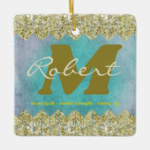 Retro naam betekent Ornament, aangepaste aandenken Keramisch Ornament (Voorkant)