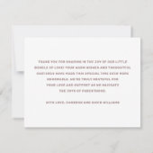 Retro naam nieuwe baby foto dank u aankondiging (Achterkant)