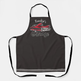 Retro NAAM Rood Caddy Vintage Klassieke Autogarage Schort