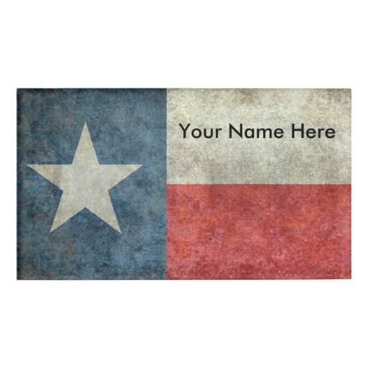  retro-naam van de Texas State flag Badge (Voorkant)