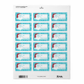 Retro naar Santa Label Sneeuwvlokken (Full Sheet)