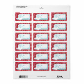 Retro naar van Santa Label rode sneeuwvlokken (Full Sheet)