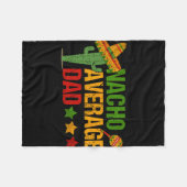 Retro Nacho Gemiddelde vader voor Cinco de Mayo Fleece Deken (Voorkant (Horizontaal))