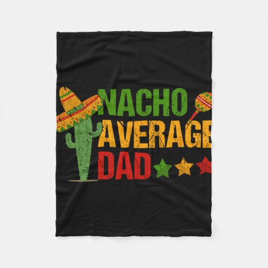 Retro Nacho Gemiddelde vader voor Cinco de Mayo Fleece Deken (Voorkant)