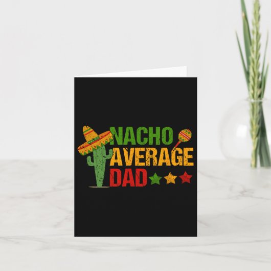 Retro Nacho Gemiddelde vader voor Cinco de Mayo Kaart (Voorkant)
