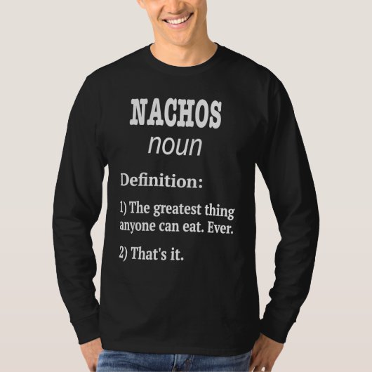Retro Nachos Design  Nachos Fan Fake Definition T-shirt (Voorkant)