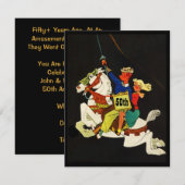 Retro Nacht op de Witte Uitnodiging van het Paard (Voorkant / Achterkant)