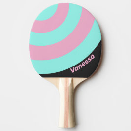 Retro Nacht Prism Cirkel Streep met Naam Tafeltennisbatje