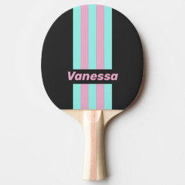 Retro Nacht Prism Pin Strepen met Naam Tafeltennisbatje