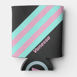 Retro Nacht Prism Strepen met Naam Blikjeskoeler
