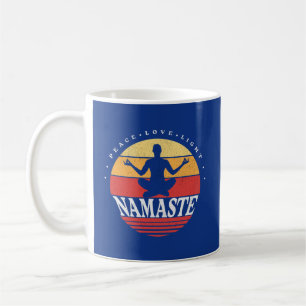 Retro Namaste, yoga pose Koffiemok