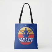 Retro Namaste, yoga pose Tote Bag (Voorkant)