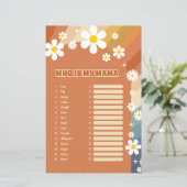 Retro Name Baby Baby shower Game (Staand voorkant)