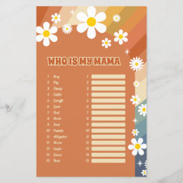 Retro Name Baby Baby shower Game