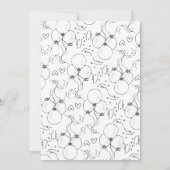 Retro Namen Doodle Moderne Ballon Verjaardag Kaart (Achterkant)