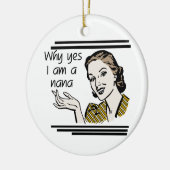 Retro Nana T-shirts en cadeautjes Keramisch Ornament (Links)