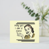 Retro Nana T-shirts en Giften Briefkaart (Staand voorkant)