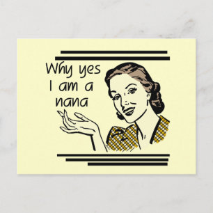 Retro Nana T-shirts en Giften Briefkaart