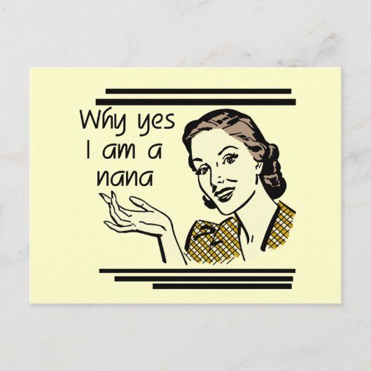 Retro Nana T-shirts en Giften Briefkaart (Voorkant)