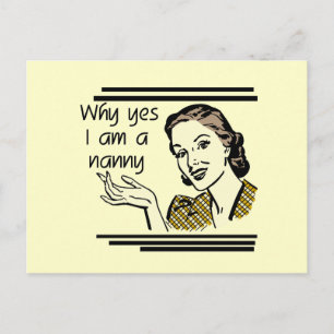 Retro Nanny T-shirts en cadeaus Briefkaart