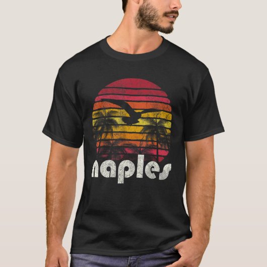  Retro Napels Fl Florida 70s Stijlvolle Mannen van T-shirt (Voorkant)