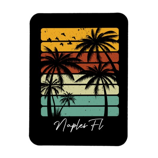 Retro Napels Vintage 70's 80's Beach Style Magneet (Verticaal)