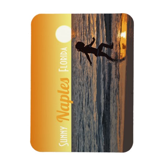 Retro Naples Florida Magnet Magneet (Verticaal)