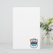 retro narrenkop ontwerp briefpapier (Staand voorkant)