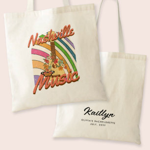 Retro Nashville Bachelorette Gepersonaliseerde Can Tote Bag